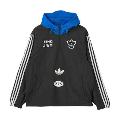 adidas 275C Alphabet Animal Logo Zip Pullover Jacket Black IK9166
