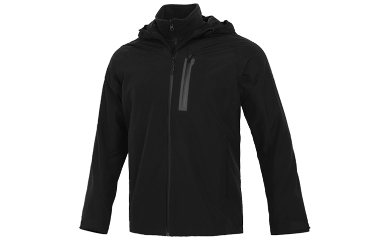 adidas 3-in-1 Waterproof Hooded Jacket Outdoor Sports Black GF0019