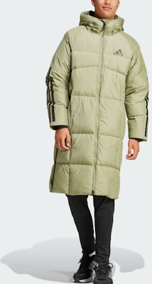 adidas 三條紋連帽羽絨外套帳篷綠休閒風格 JG3839 Lookbook adidas 三條紋連帽羽絨外套帳篷綠休閒風格 JG3839