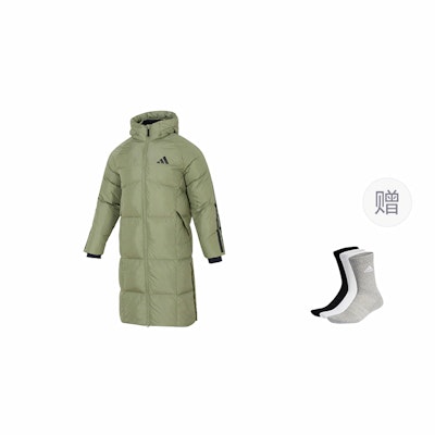 adidas 三條紋連帽羽絨外套帳篷綠休閒風格 JG3839 Sizing adidas 三條紋連帽羽絨外套帳篷綠休閒風格 JG3839