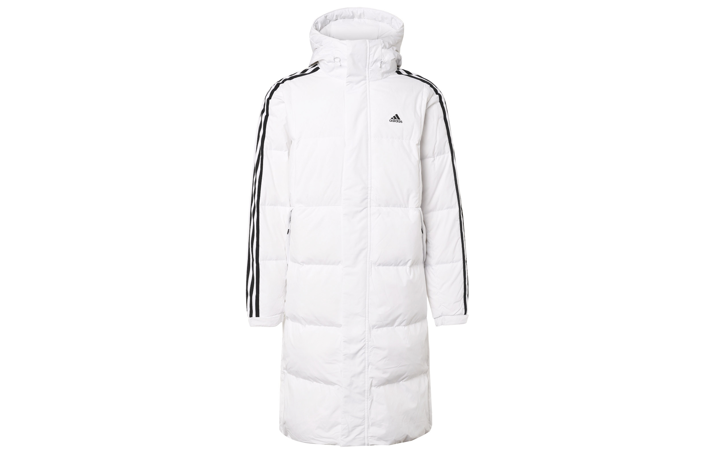 adidas 3-Stripes  Long Down Jacket 600 Fill Hooded White IT8713