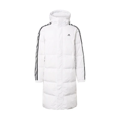 adidas 3-Stripes Long Down Jacket 600 Fill Hooded White IT8713