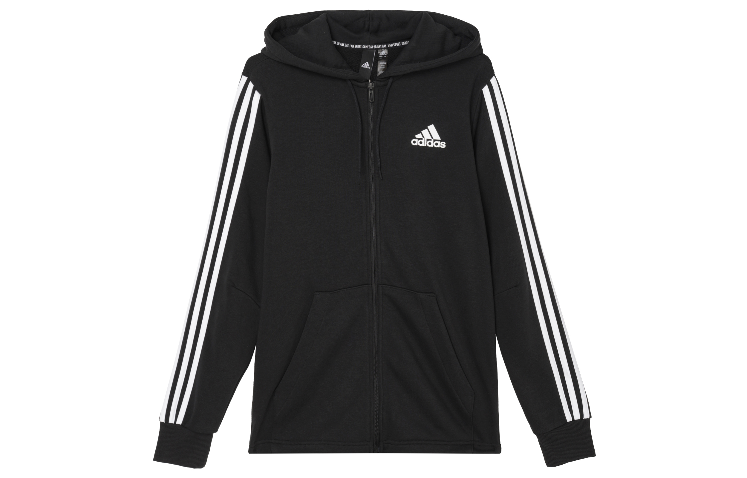adidas 3-Stripes Black Knit Training Hoodie Jacket - Fall Edition DT9896