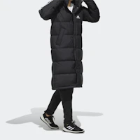 Details for adidas 三條紋黑色長版羽絨外套冬季大衣 EH3993
