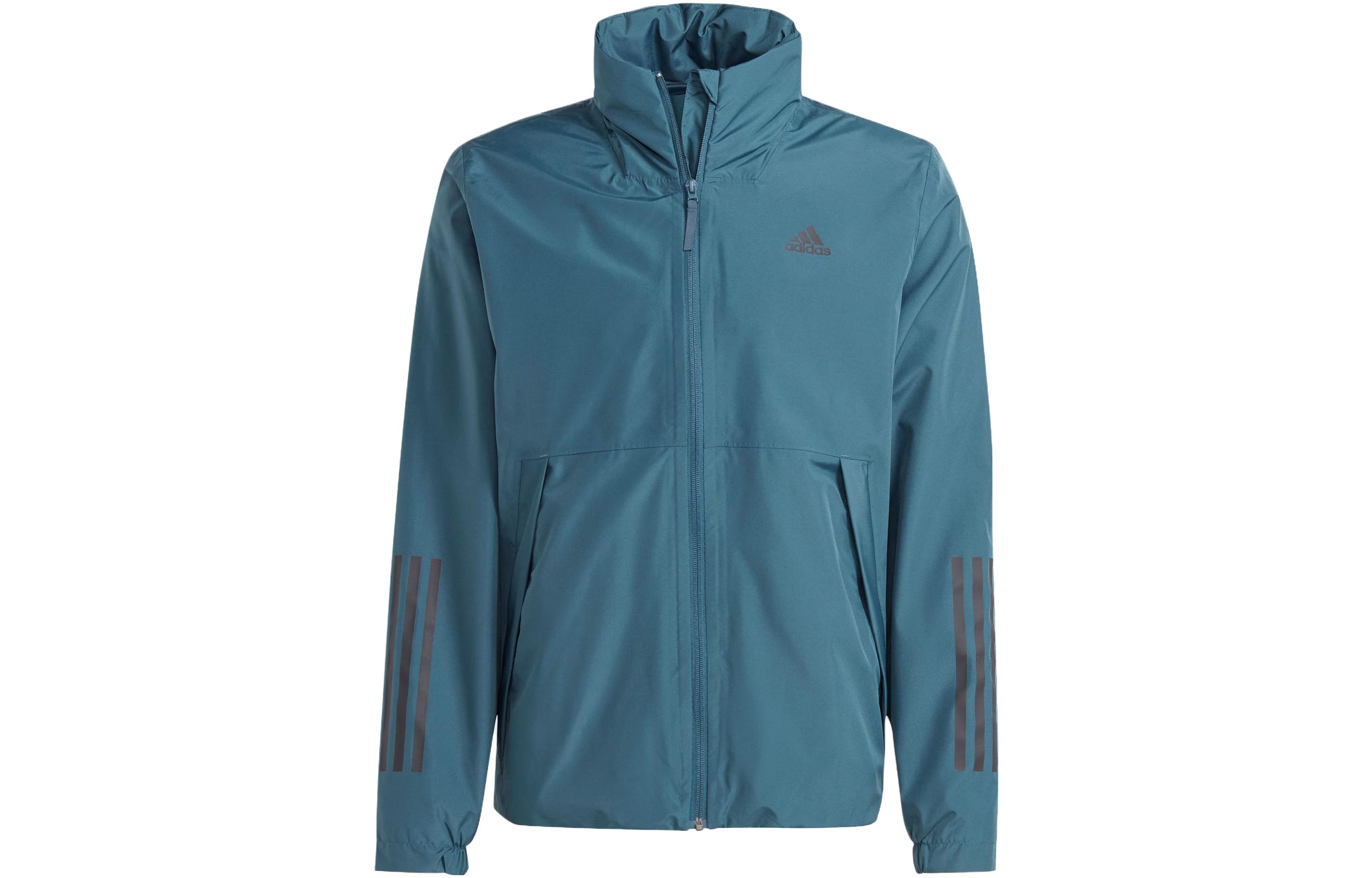 adidas 3-Stripes BSC RAIN RDY Waterproof Retro Jacket Arctic Blue IK0507