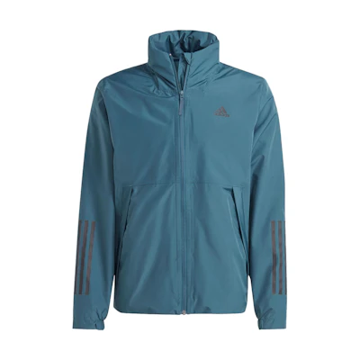 adidas 3-Stripes BSC RAIN RDY Waterproof Retro Jacket Arctic Blue IK0507