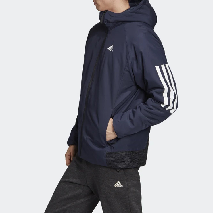 adidas 3-Stripes BTS Hooded Jacket Winter Outdoor Legend Ink Blue DZ1408 圖 6