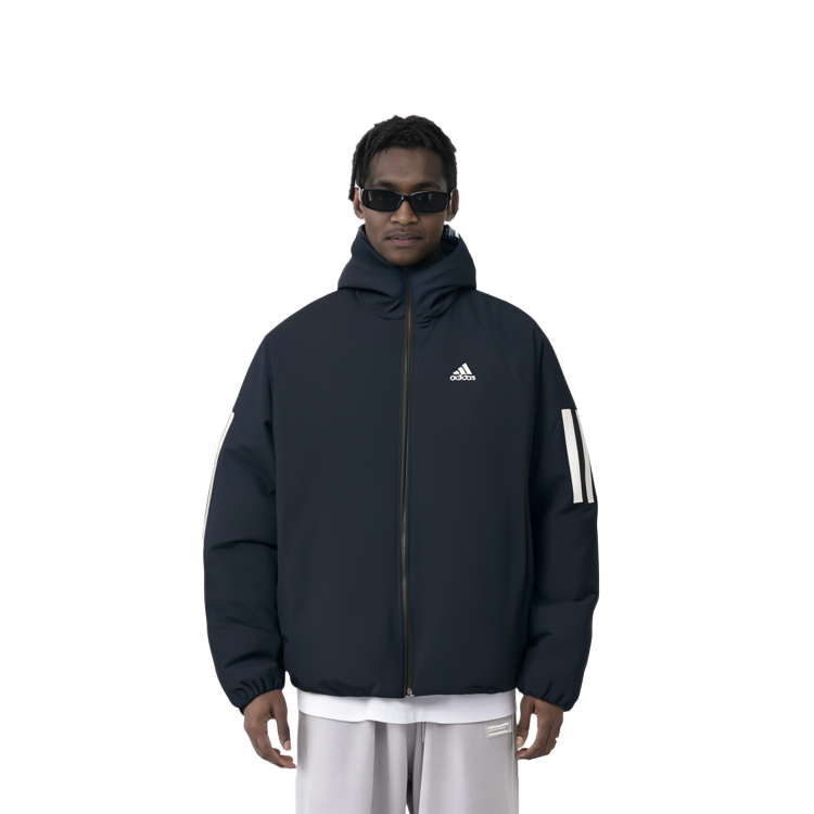 adidas 3-Stripes BTS Hooded Jacket Winter Outdoor Legend Ink Blue DZ1408 圖 8