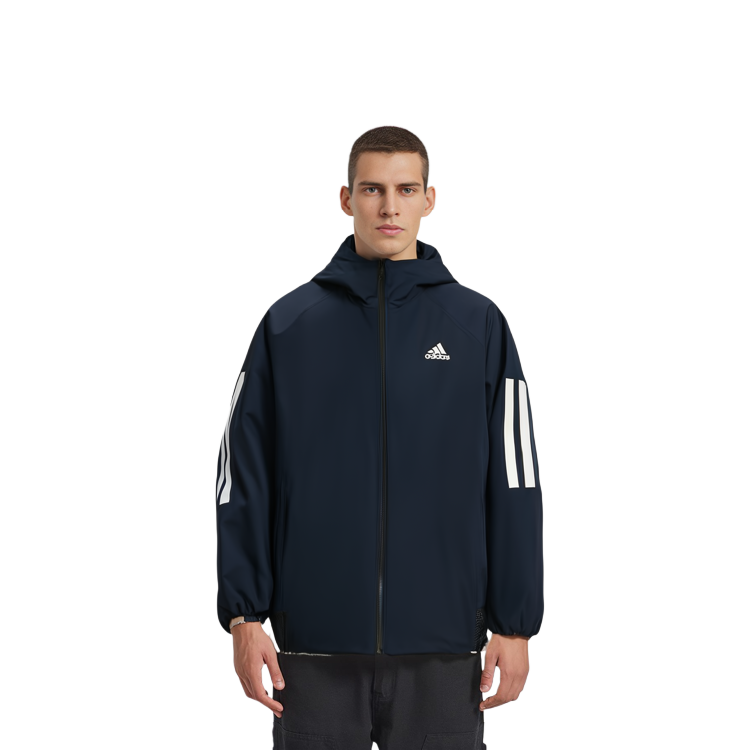 adidas 3-Stripes BTS Hooded Jacket Winter Outdoor Legend Ink Blue DZ1408 圖 9