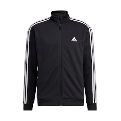 adidas 3-Stripes Colorblock Embroidered Logo Retro Track Jacket Black Men IA9378
