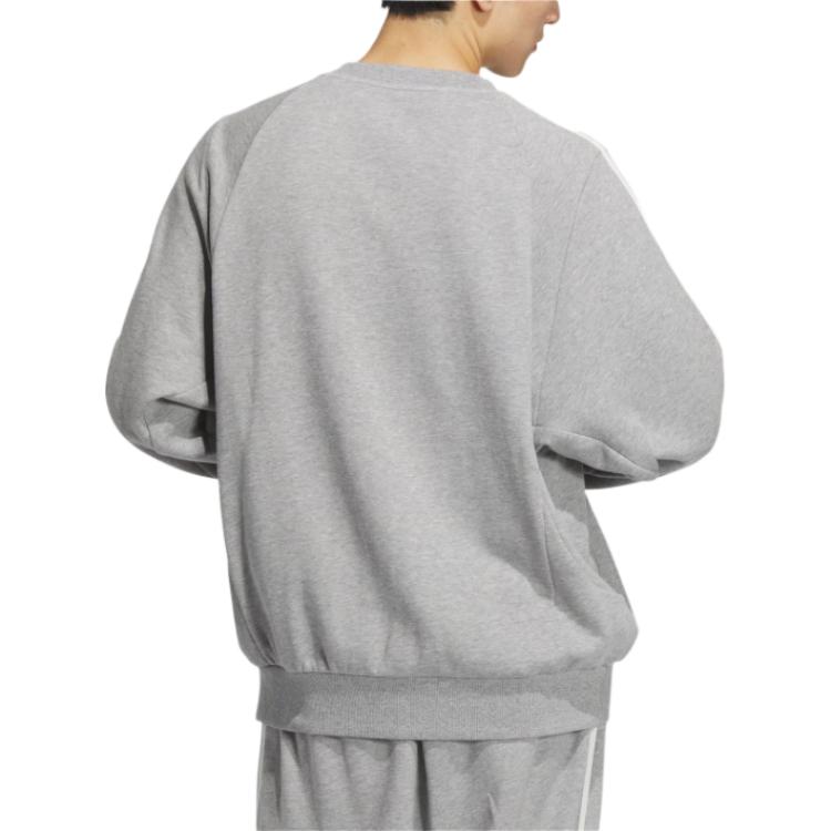 Shop アディダス 3ストライプ クルースウェット グレー - ソフトで快適なスポーティカジュアル JI6642