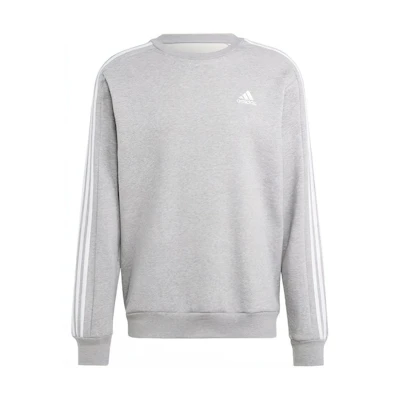 adidas 3-Stripes Crewneck Fleece Sweatshirt Grey IJ6470