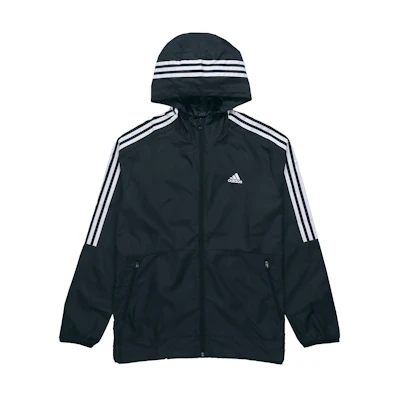 adidas 3-Stripes Fitted Zip Hoodie Jacket Black FT2835