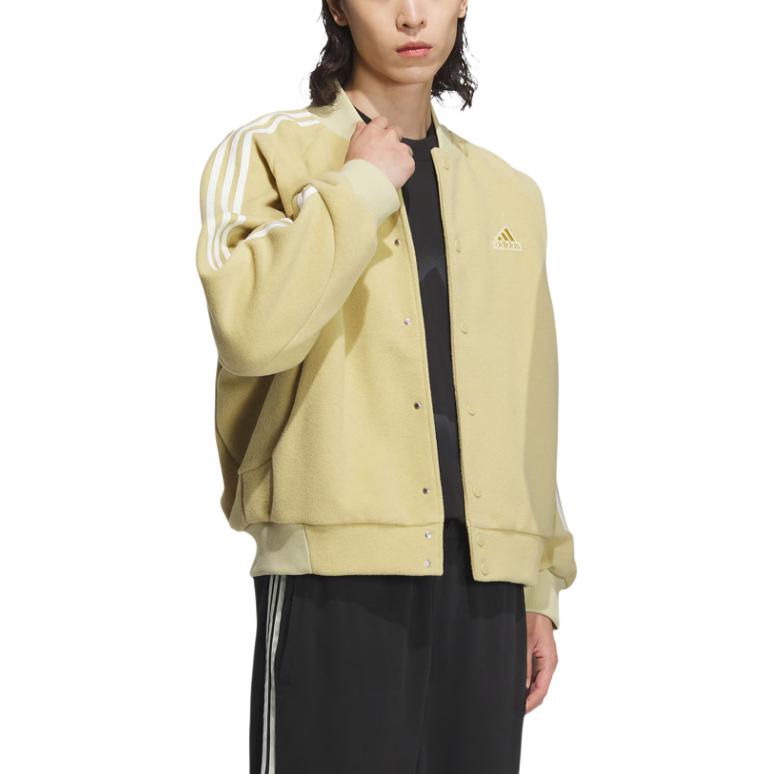 Shop 阿迪达斯3条纹FW24沙棕色男女宽松运动夹克. JI6640