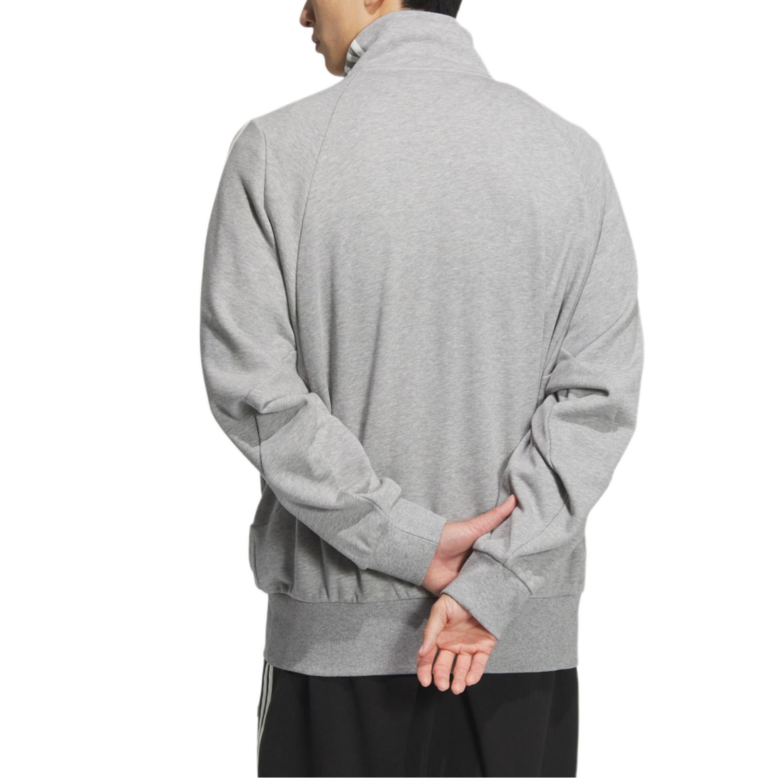 Purchase 阿迪达斯3-条纹针织夹克中灰复古条纹外套男女休闲款 JI6650