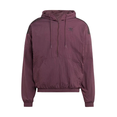 adidas 3-Stripes Logo Embroidered Half-Zip Pullover Hoodie Jacket HL9456