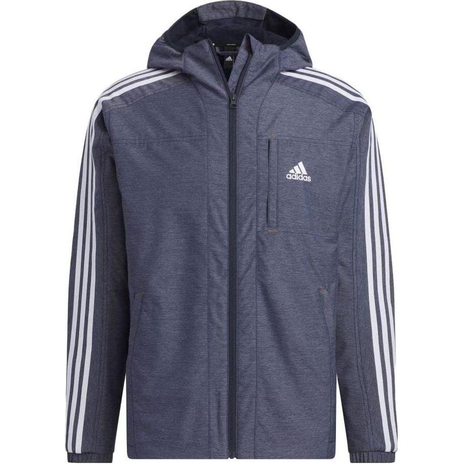 adidas 3-Stripes Logo Zip-Up Loose-Fit Jacket in Legend Ink Blue IK7324