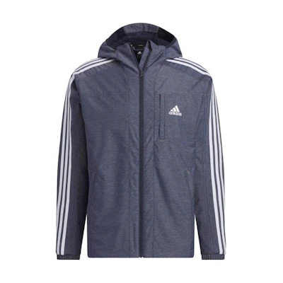 adidas 3-Stripes Logo Zip-Up Loose-Fit Jacket in Legend Ink Blue IK7324