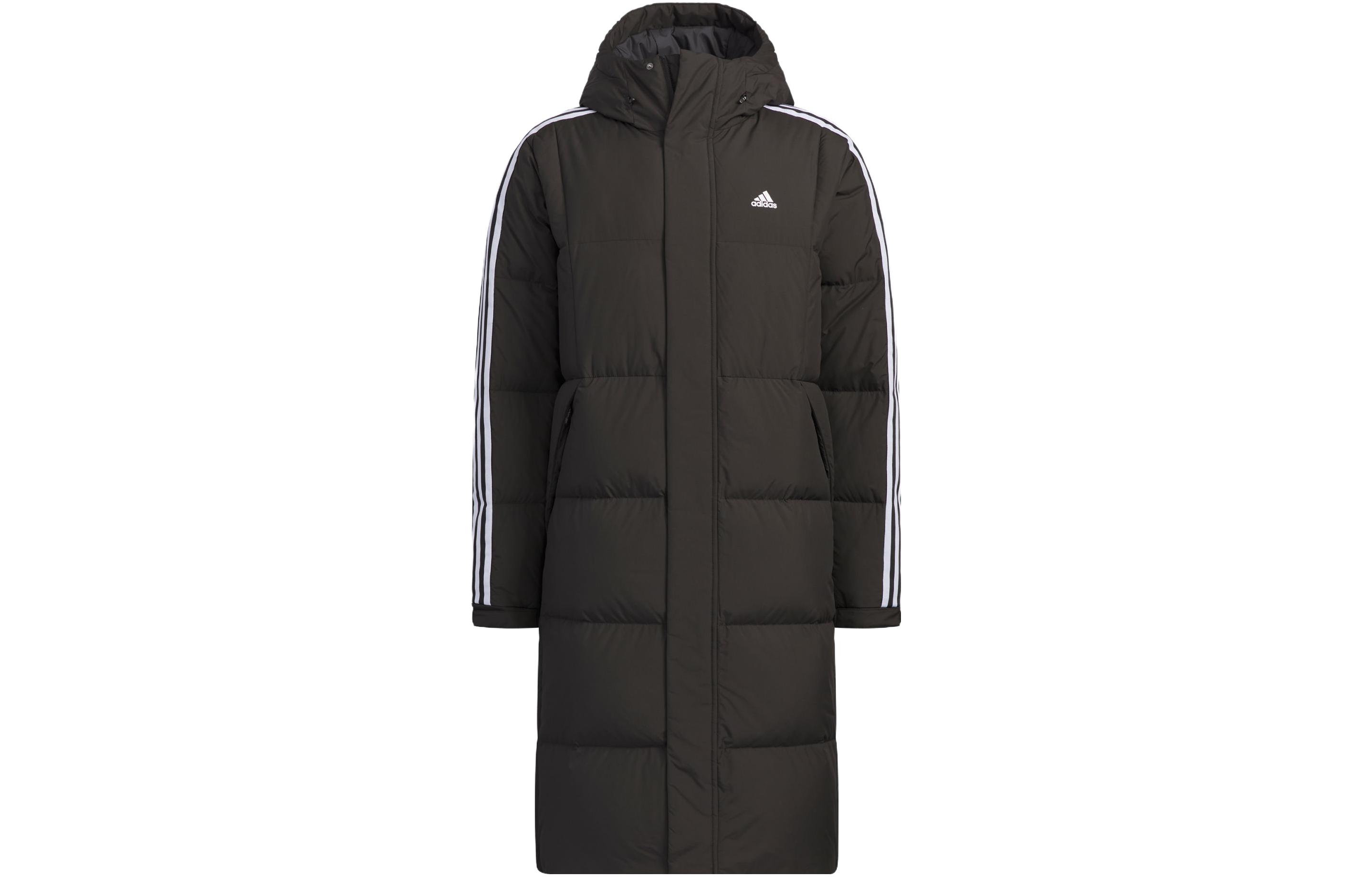 adidas 3-Stripes Outdoor 600-Fill Hooded Down Jacket Black Unisex. IT8714