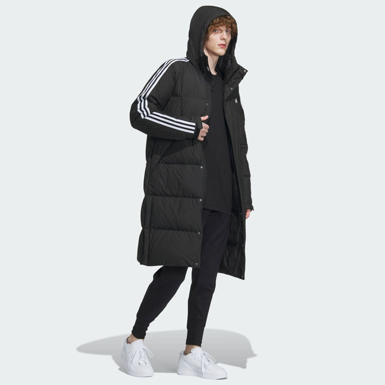 Shop 아디다스 3-스트라이프 아웃도어 600 다운 후드 재킷 블랙 유니섹스. IT8714