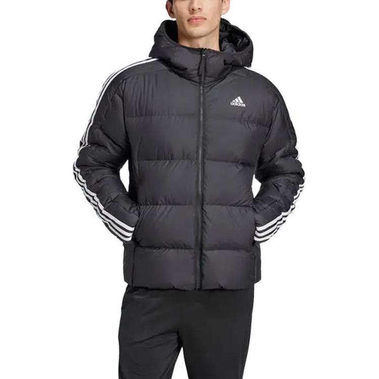 adidas 3-Stripes Outdoor Hooded Puffer Jacket  Black - Stylish & Comfortable. JN7478 圖 4