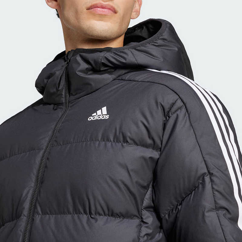 adidas 3-Stripes Outdoor Hooded Puffer Jacket  Black - Stylish & Comfortable. JN7478 圖 5