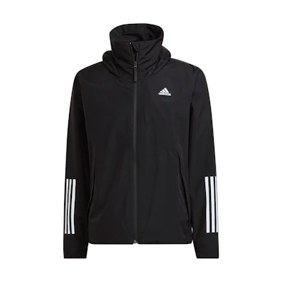 adidas 3-Stripes Packable Waterproof Windproof Rain Jacket Black () H65773
