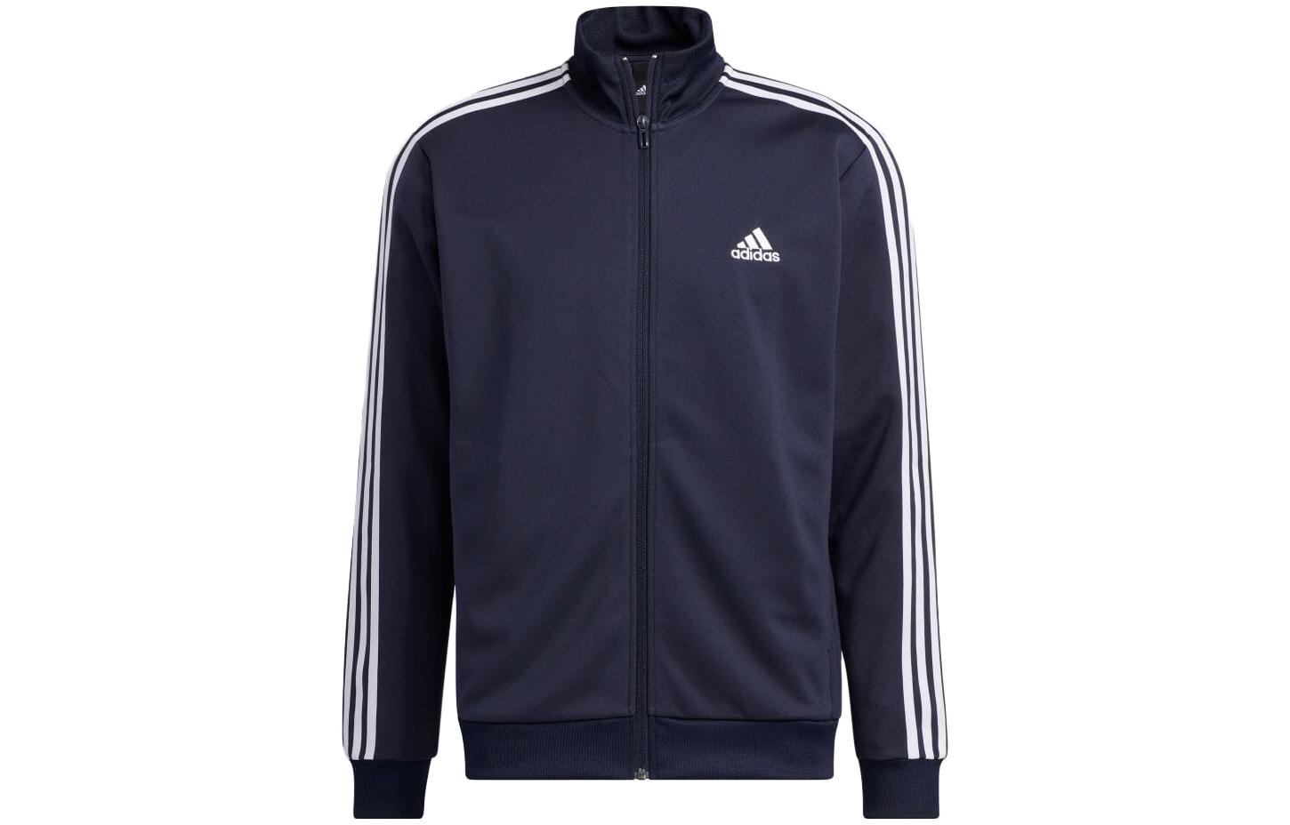 adidas 3-Stripes Retro Track Jacket Navy Blue - Casual Full Zip IA9447