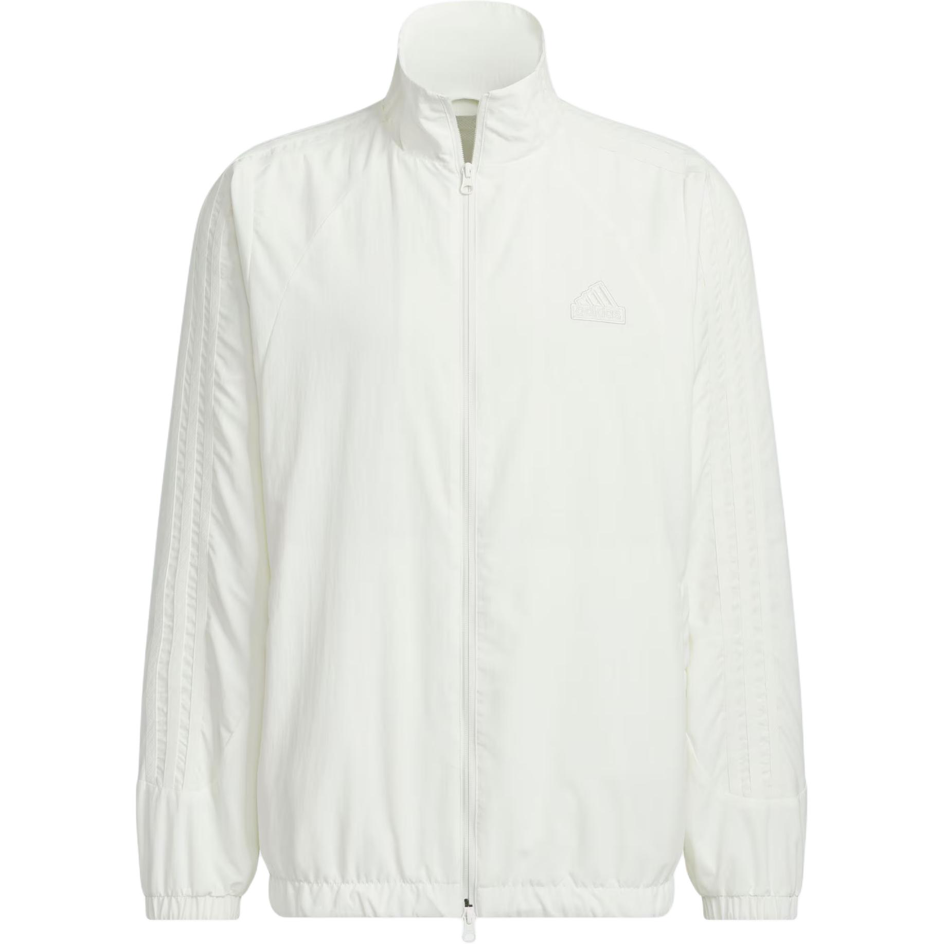 adidas 3-Stripes Retro Waterproof Track Jacket White Unisex Casual Comfort JI6647