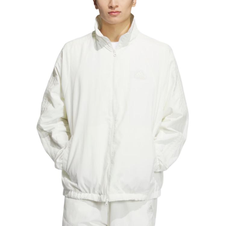 adidas 3-Stripes Retro Waterproof Track Jacket White Unisex Casual Comfort JI6647 圖 3
