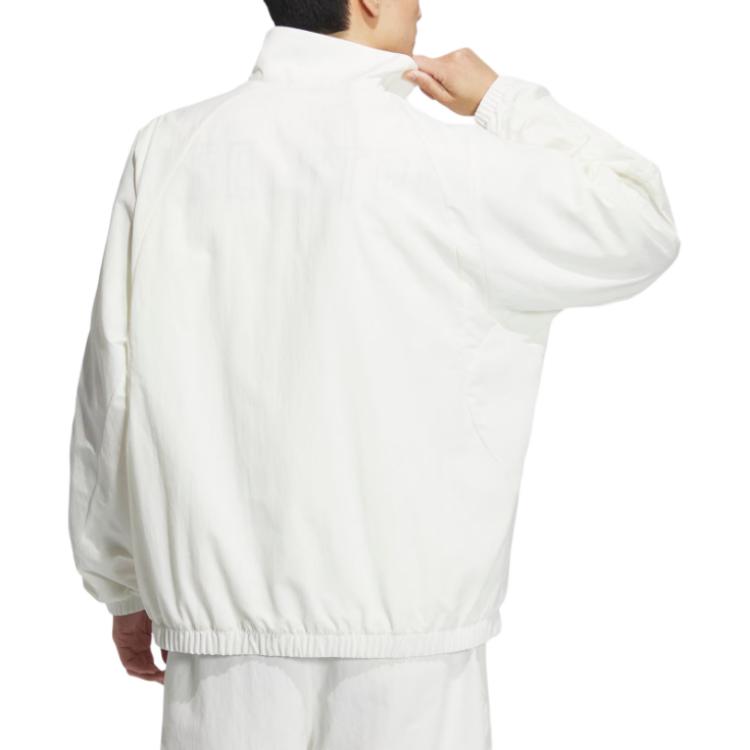 adidas 3-Stripes Retro Waterproof Track Jacket White Unisex Casual Comfort JI6647 圖 4