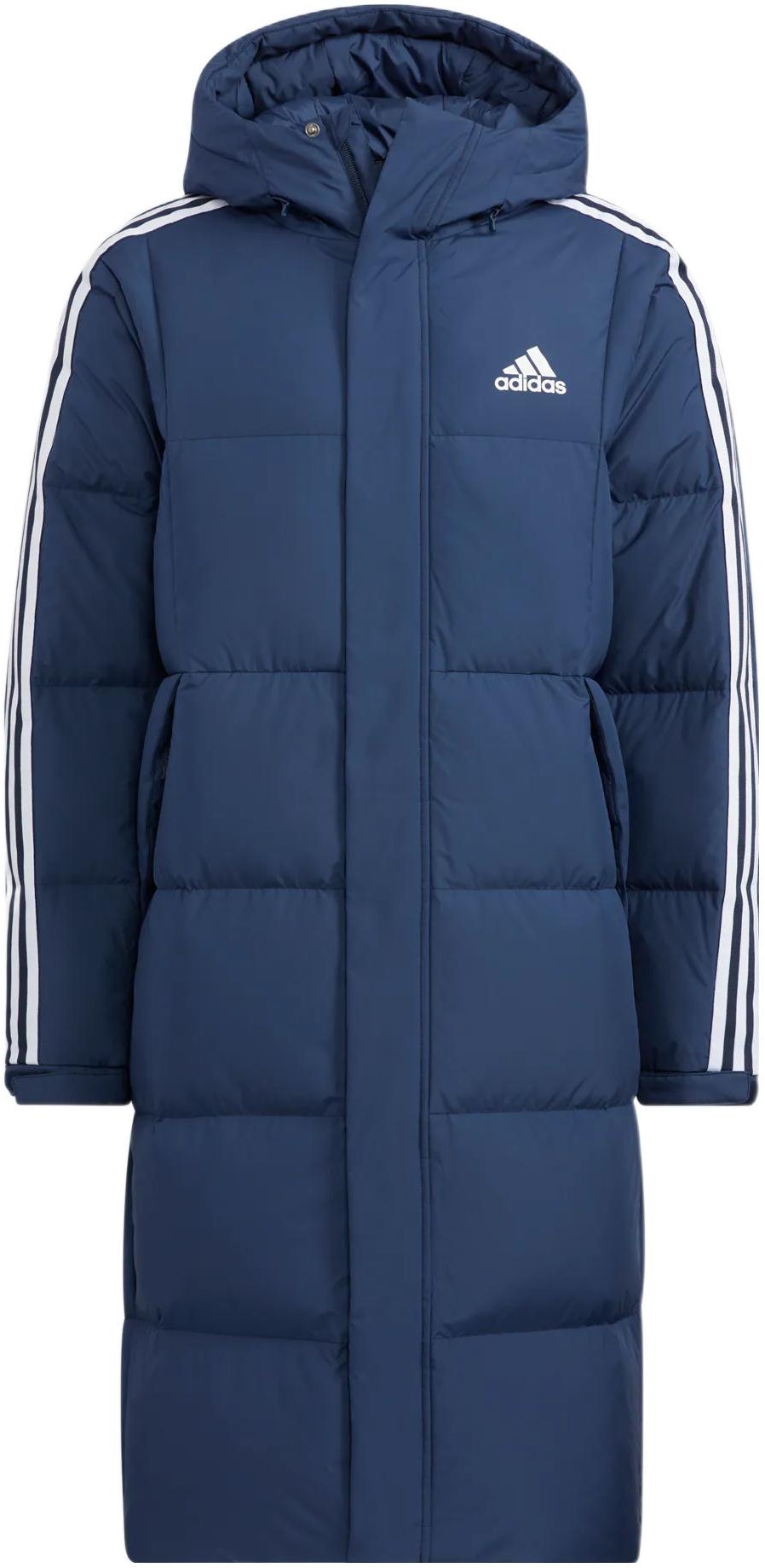 adidas-3-stripes-solid-logo-zip-hoodie-puffer-jacket-navy-unisex-hn-2101