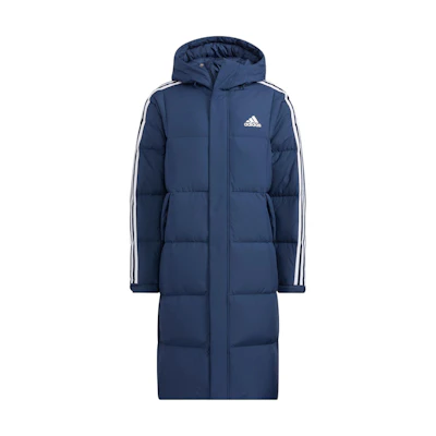 adidas 3-Stripes Solid Logo Zip Hoodie Puffer Jacket Navy Unisex. HN2101
