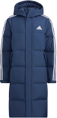 adidas 3-Stripes Solid Logo Zip Hoodie Puffer Jacket Navy Unisex. HN2101 Order adidas 3-Stripes Solid Logo Zip Hoodie Puffer Jacket Navy Unisex. HN2101