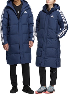 adidas 3-Stripes Solid Logo Zip Hoodie Puffer Jacket Navy Unisex. HN2101 Lookbook adidas 3-Stripes Solid Logo Zip Hoodie Puffer Jacket Navy Unisex. HN2101