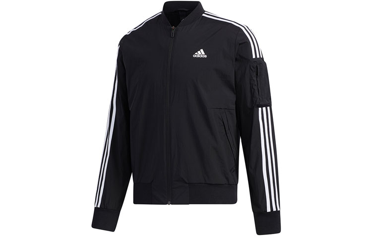 adidas 3-Stripes Stylish Bomber Jacket Black GH4802