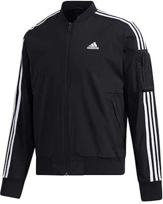 adidas 3-Stripes Stylish Bomber Jacket Black GH4802 Buy adidas 3-Stripes Stylish Bomber Jacket Black GH4802
