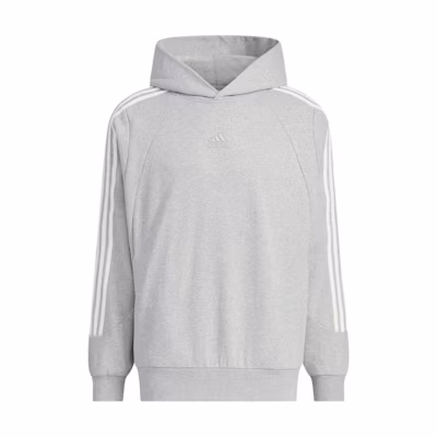 adidas 3-Stripes Warm Hoodie Grey Unisex Casual Logo Pullover Long Sleeve JI6636