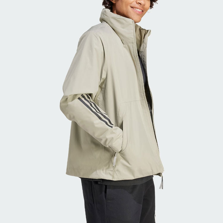 Purchase adidas 3-Stripes Waterproof Breathable Running Jacket - Pebble Silver Grey IS1236