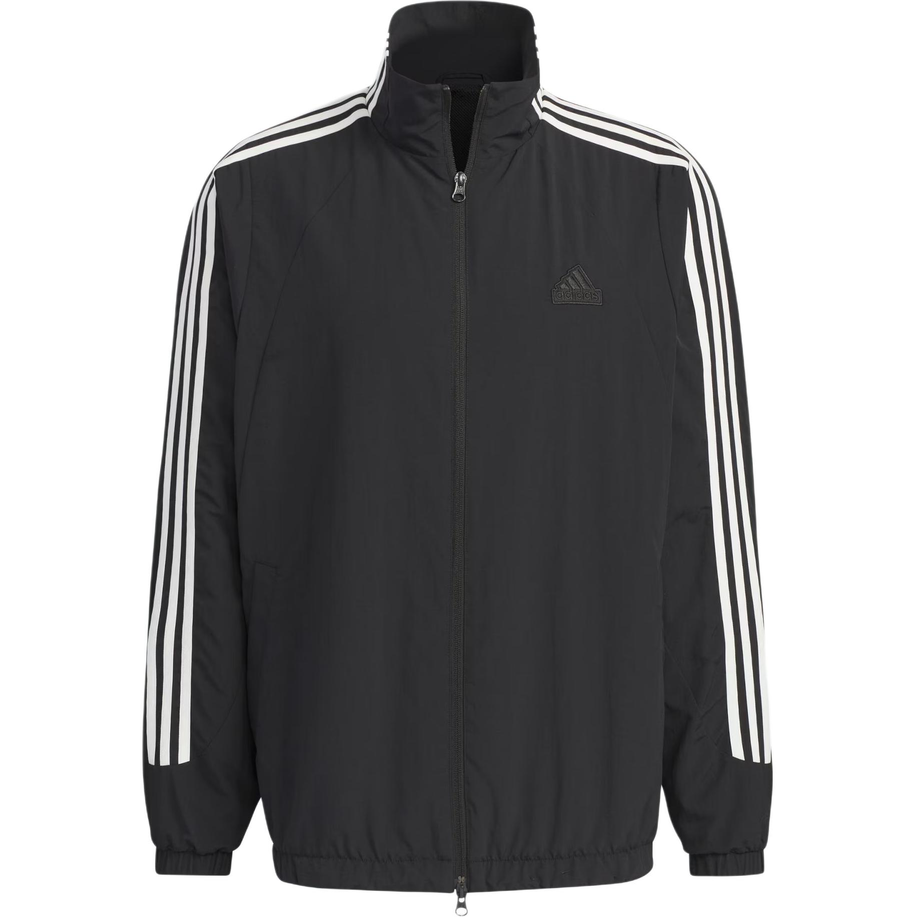 Order adidas 3-Stripes Waterproof Retro Jacket Black - Unisex Casual Comfort Fit JI6646