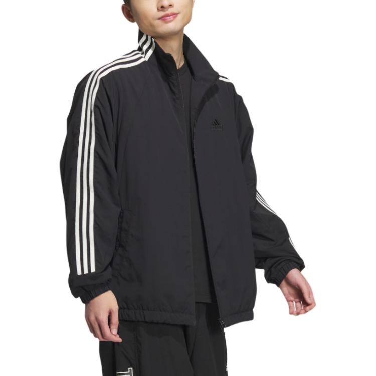 Shop adidas 3-Stripes Waterproof Retro Jacket Black - Unisex Casual Comfort Fit JI6646