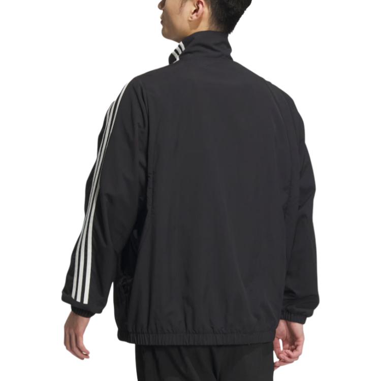 Details for adidas 3-Stripes Waterproof Retro Jacket Black - Unisex Casual Comfort Fit JI6646
