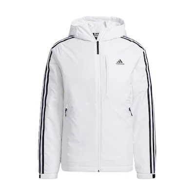 adidas 3-Stripes Winter Hooded Down Jacket White Outdoor Sportswear H23089