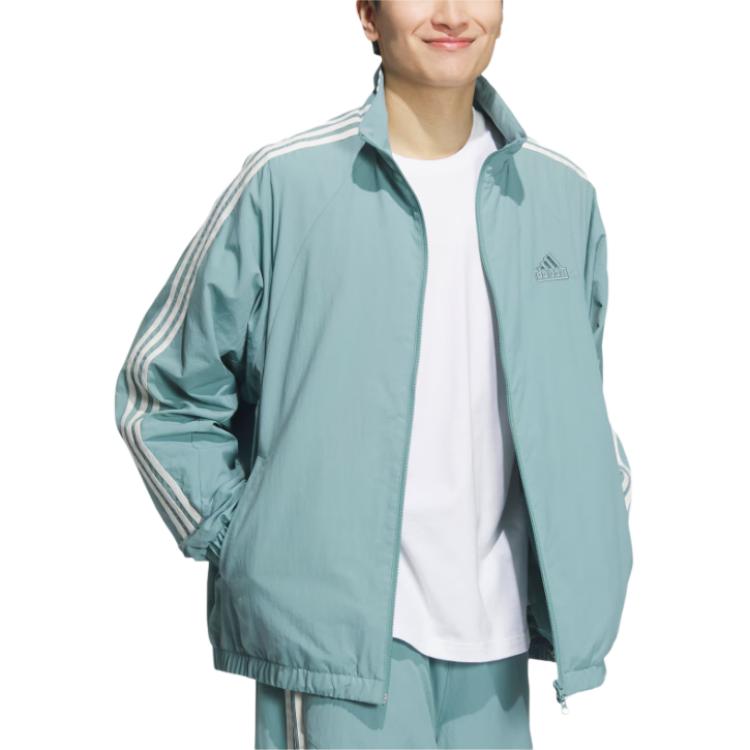 adidas 3-Stripes Woven Track Top Water-Resistant Jacket Unisex - Teal JI6648 圖 3