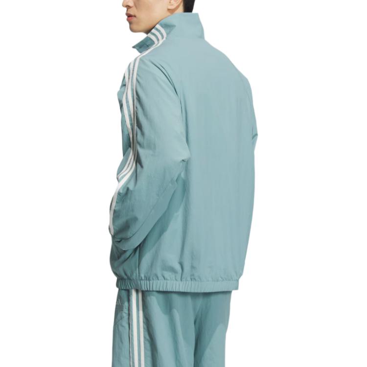 adidas 3-Stripes Woven Track Top Water-Resistant Jacket Unisex - Teal JI6648 圖 6