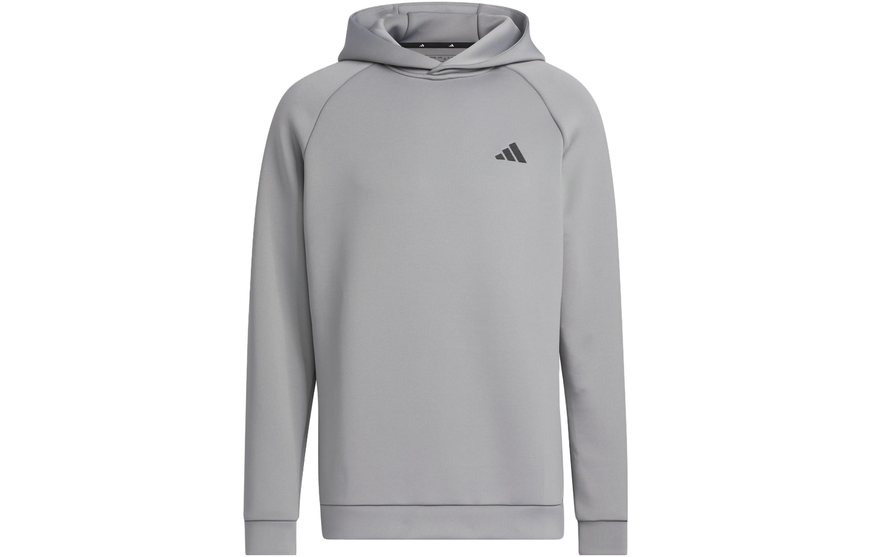 adidas 3D Deboss Spacer Logo Golf Hoodie Gray HZ3244