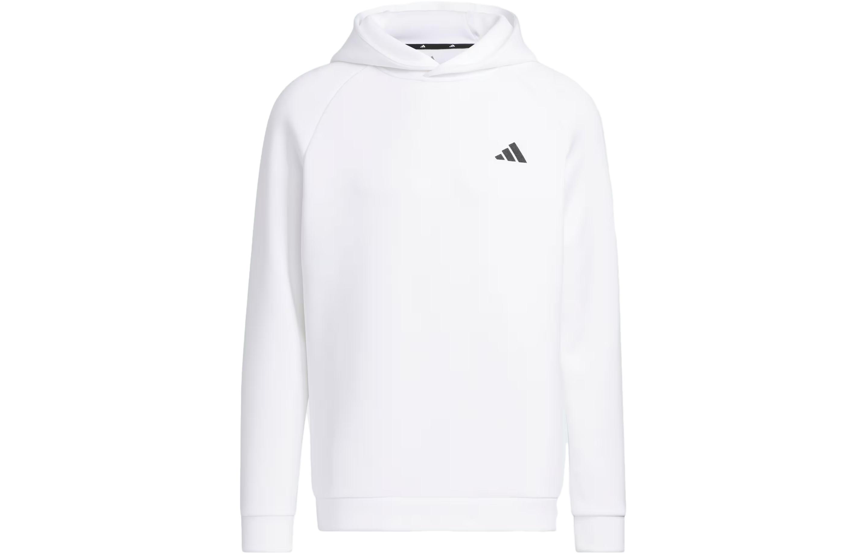 adidas 3D Deboss Spacer Sleeve Golf Hoodie White Logo Sweatshirt HY0969
