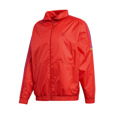 adidas 3D Trefoil Track Top Red 3-Stripes Casual Jacket GE6248