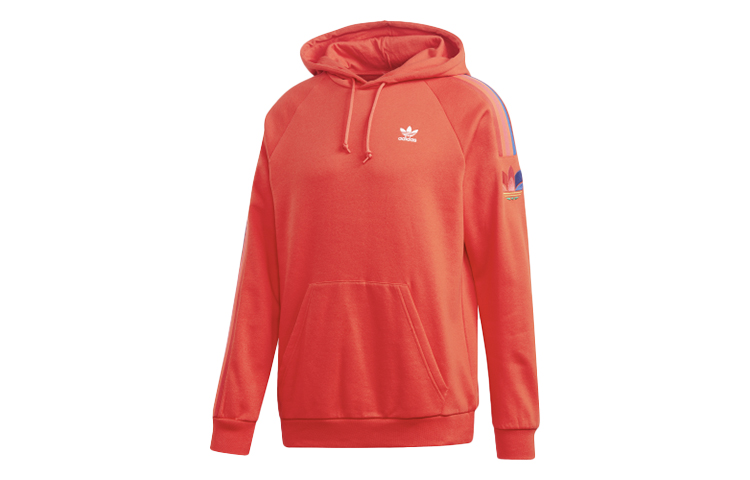 adidas 3Dtf 3-Stripe Logo Print Raglan Fluorescent Pink Hoodie GE6247