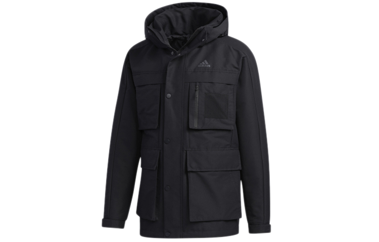 adidas 3in1 Black Windproof Down Jacket with Detachable Hood GP2916